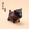 Sândalo Verde Cachorrinho Criativo Fofo Retrô Escultura em Madeira de Ébano Pequeno Cachorrinho Criativo Decoração para Casa Presente para Homens e Mulheres