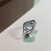 Nuevo Anillo Clásico Versátil de Zirconia Individual Versión Coreana Más Vendido Propuesta Seis Garras Quilate Abierto Ajustable