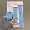 El patrón de lazo con diamantes es adecuado para la correa del Apple Watch iwatchsS11/10/9 de silicona AppleUltra3SE