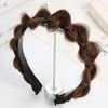 Cabaça de peixe trançado osso peruca fêmea headband hecar simulação nova natural artesanal trançado headband alto Skull top twist trança