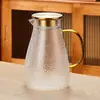 Jarra de Vidrio para Agua Fría, Resistente a Altas Temperaturas, Gran Capacidad para Uso Doméstico, Jarra para Agua Fría, Juego de Tazas para Agua Hervida, Jarra para Agua para Sala de Estar, Tetera