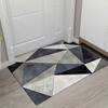 Tapete de Chão de Veludo Cristal Estilo Nórdico Porta de Banheiro Absorvente de Água Antiderrapante Tapete de Chão Doméstico Resistente a Manchas Lavável Tapete de Chão para Porta de Entrada