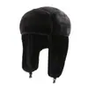 Chapéu de orelhas grandes de pelo de coelho para ciclismo, à prova de vento, moderno, casual, chapéu à prova de frio, chapéu quente de inverno para atividades ao ar livre para homens e mulheres, chapéu Lei Feng 2026