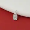 Pingente de Prata 925 Paz e Saúde Acessórios Pulseira de Corda Trançada Feita à Mão DIY Atraindo Riqueza e Bênçãos Pequeno Pingente Auspicioso e Satisfatório