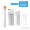 9PCs agulha transparente engarrafado conjunto tubo bordado suéter de lã agulha blunt ouro grande agulha de lã