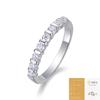 Anillo de Diamantes de Moda Versátil Minimalista para Mujer Diseño Nicho Plata S925 Apilable Estilo Ins Anillo Fino de Moissanita