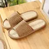 Sandalias de Hierba de Bambú Teng para Primavera y Verano para Mujeres Parejas Ocio Interior Suela Suave Antideslizantes Resistentes al Desgaste Suelo Sandalias de Casa