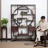 Bo Gu Jia de madera maciza (estante de exhibición antiguo) Nuevo Duobao Ge de estilo chino (gabinete de múltiples tesoros) Vitrina para juego de té Adornos Estante de almacenamiento con divisiones Minimalista moderno Gabinete de vino