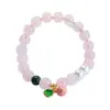 Pulseira de Cristal Rosa Natural Guan Yu Jade Pulseira Duas Vidas de Felicidade Novo Estilo Chinês Transmissão ao Vivo Atacado Dropshipping S5061003
