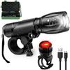 Traje de luz de bicicleta transfronterizo, linterna de luz fuerte, zoom telescópico, luz de conducción nocturna con traje de luz trasera, gran cantidad Congyou