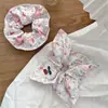 Lazo Estilo Ballet de Cuadros Azules Frescos de Encaje a Doble Cara Anillo para el Cabello de Intestino Grueso Anillo Cuadrado Cuerda para el Cabello Grande Estilo Mori para Mujer