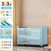 Estantería de Acero con Puertas de Cristal, Gabinete de Exhibición de Hierro a Prueba de Polvo de Pie, Gabinete de Almacenamiento, Gabinete Organizador
