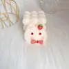 Grampo de Cabelo de Coelho de Pelúcia com Morango e Espinheiro-Alvar Confitado Grampo de Cabelo de Coelho Rosa Fofo Acessório de Cabelo de Recompensa para Crianças