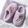 Pantuflas de Algodón para Mujer Otoño e Invierno 2025 Nuevas de Interior Antideslizantes Cálidas y a Prueba de Frío de Casa de Felpa Lindas Pareja Pantuflas de Algodón para Mujer