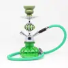 Fabricante de Fornecimento Transfronteiriço Venda Direta Hookah Árabe Bola de Alumínio Conjunto de Tubo Único e Duplo Hookah de Vidro Tubo de Água