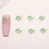 Decoraciones Populares Luminosas para Uñas Resina Accesorios Pequeños Materiales para Aretes DIY Mundo Submarino Peces Pequeños Accesorios de Decoración para Uñas