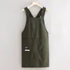 Delantal de cocina estilo francés, de manga larga, para uso doméstico, catering y trabajo; ropa de trabajo resistente al agua; adecuado para floristas y panaderos; se puede personalizar con diseños impresos