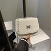Bolso de mujer de otoño 2024, sencillo, nuevo, estético, de moda, pequeño, cuadrado, diseño de nicho, bandolera de estilo occidental.