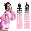Peruca Colorida Colorida Colorida Lantern Lantern Ponytail Trançada à Mão Dreadlock Trança Longa Trança Lanterna para Mulheres Estilo Hip-Hop