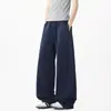 Pantalones Deportivos Versátiles de Calle Americana para Hombre y Mujer Tendencia de Otoño Parche de Marca Pierna Ancha Pantalones Deportivos Peso Pesado Holgados Casuales Pantalones de Pierna Recta