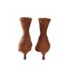 Botines Cortos de Comercio Exterior Nuevos Otoño e Invierno con Tacones Finos, Punta Fina Elástica, Botas Delgadas de Talla Grande, Botines de Tobillo Marrones de Gamuza para Mujer
