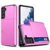 Funda para teléfono móvil Samsung S21FE aplicable transfronteriza s20 dos en uno deslizante para tarjetas note10 cubierta protectora de almacenamiento resistente a caídas