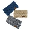 Comercio exterior Accesorios para el cabello europeos y americanos Banda para el cabello de lana diadema deportiva de otoño e invierno para mujer Orejeras cálidas Diadema tejida 21 colores