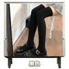 Calcetines de invierno a rayas blanco leche calcetines para la pantorrilla femenina jk estilo puro grano vertical calcetines de tubo medio calcetines japoneses hasta la rodilla calcetines apilados