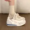 Tênis de Treino Alemão Feminino 2026 Tênis Casuais Versáteis Sapatos Brancos da Moda Femininos Sapatos Leves de Cadarço com Solado Macio Sapatos Estilo Forrest Gump