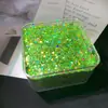 Pó de Glitter Laser Misto, Pó Fino Iridescente, Lantejoulas Hexagonais, Pó de Glitter Fluido, Mahjong de Areia Fluida DIY Artesanal Europeu e Americano