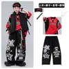 Ropa de street dance para niños, ropa moderna de hip-hop para niños, conjunto de rendimiento de camisa POLO genial y elegante para niños, traje de escenario de hip-hop