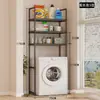 Prateleira para máquina de lavar, instalação sem furos, rack doméstico para banheiro e vaso sanitário, armazenamento para vaso sanitário, suporte para frete internacional