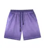 Shorts Vintage Lavado Mais Vendido da Amazon com Efeito Tingido Sujo Desbotado, Cordão, Shorts Retro de Algodão Puro para Casal