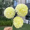Creme Bem-Estar Bola de Neve Flor Artificial Casamento Decoração de Casa Flor Falsa Atacado