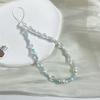 Cordón para teléfono móvil, elegante, sencillo y versátil, con cuentas de cereza hechas a mano, pequeño, fresco y bonito, antipérdida para mujer.