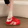 Zapatillas de entrenamiento alemanas de color block retro para mujer, nuevo modelo otoño 2026, suela fina, que aumentan la altura, suela blanda, zapatillas deportivas casuales, zapatillas transpirables