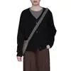 Fotos No Reales 2026 Otoño Nuevo Estilo Sencilla Casual Sudadera Chaqueta Top para Mujer Holgada Cuello en V Talla Pequeña