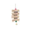 Pendant cage para pájaros de combinación de hoja de maíz, pasto y madera de manzano, juguete para loros, juguete para pájaros, suministros para morder, hueso de sepia, cuerda para morder
