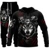 Suéter com Capuz Estampa de Animal 3D Novo Estilo Europeu e Americano para Exportação Moletom Masculino Tendência Pronto para Venda