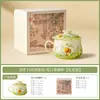 Juego de Té Factory Flower Whisper Cerámica Kung Fu Juego de Té Gama Alta Gaiwan Blanco Mineral Tetera Personal y Taza de Degustación