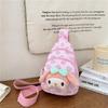 2023 Inverno nova bolsa infantil desenho animado acessórios Sanrio bolsa de ombro transversal pochete meninos e meninas bolsa de armazenamento multifuncional