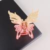 Nuevo pasador grande degradado colorido de mariposa súper hada tridimensional agarre retro cuchara trasera recogido pequeño fresco europeo y americano