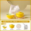 Glacê de Gema de Ovo do Fabricante Pequena Margarida Conjunto de Chá Kung Fu Portátil Gaiwan Conjunto de Preparo de Chá ao Ar Livre Xícara de Chá Pintada à Mão