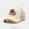 Gorra de Sol con Visera de Oso Feliz de Dibujos Animados para Niños Venta al por Mayor Estilo Coreano Gorra de Media Malla para Bebé Estilo Primavera y Verano Gorra de Béisbol para 1-3 Años