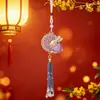 Colgante de borla del Conejo de Jade del Palacio de la Luna de Mediados de Otoño, Adorno de Brocado Song, Decoración Festiva DIY Hecha a Mano Estilo Chino Terminada, Decoración para el Hogar