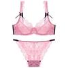 Sujetador talla grande para mujer, conjunto de lencería sexy de encaje de alta gama, pecho grande, pequeño, popular en Amazon, eBay