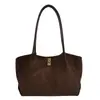 Bolso tote simple de gamuza para mujer, nuevo estilo 2026, gran capacidad, casual, para ir al trabajo, bolso de hombro, bolso de axila moderno y a la moda