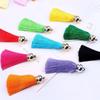 Coreano tampa de metal rayon borla borla diy acessórios artesanais acessórios de concha de telefone móvel bagagem pingente de concha de telefone móvel