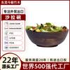Cuenco de madera maciza antiescaldadura personalizado para niños, de fábrica de comercio exterior de Dongguan, cuenco de madera de caucho, cuenco grande para fruta, cuenco de madera, cuenco de madera para ensalada