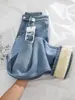 Jeans Ajustados de Pierna Ancha con Forro de Polar para Mujer, Nuevo Estilo Otoño e Invierno 2025, Azul Claro, Engrosados, de Cintura Alta, Pantalones Rectos para Mujer Petite
